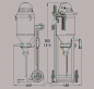 Preview: Mobile Pulver Umfüllmaschine Vulkan Typ UP07-6 Feuerlöscher Pulver Sauger